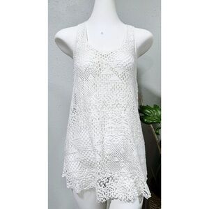 River Island Ivory Crochet Sleeveless Top